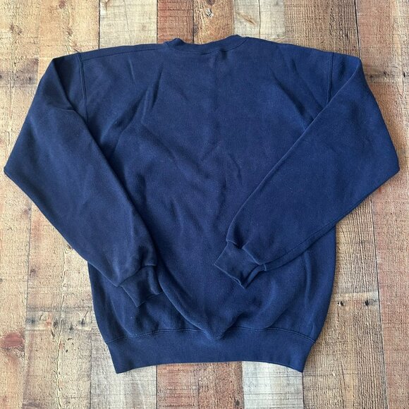 Vintage Fieldmaster Wolf Graphic Sweatshirt Navy Blue Cotton Blend Size M - Picture 6 of 6